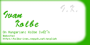 ivan kolbe business card